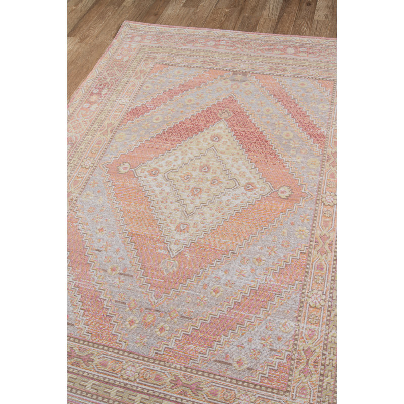 Griswalde Pink Geometric Area Rug & Reviews Joss & Main